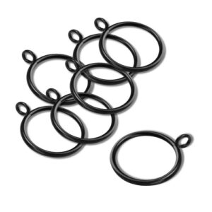 Smart Drape 38mm Curtain Rod Rings 10 Pieces MATT BLACK