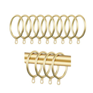 Smart Drape 38mm Curtain Rod Rings 10 Pieces GOLD