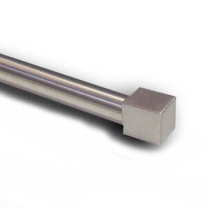 Extendable Curtain Rod Set Stainless Steel - Cube