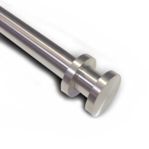 Extendable Curtain Rod Set Matt Chrome Silver - Double Circle