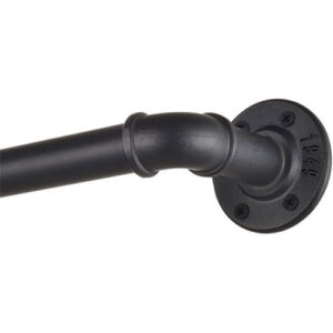SMART DRAPE Industrial Extendible Curtain Rod 82cm-310cm MATT BLACK